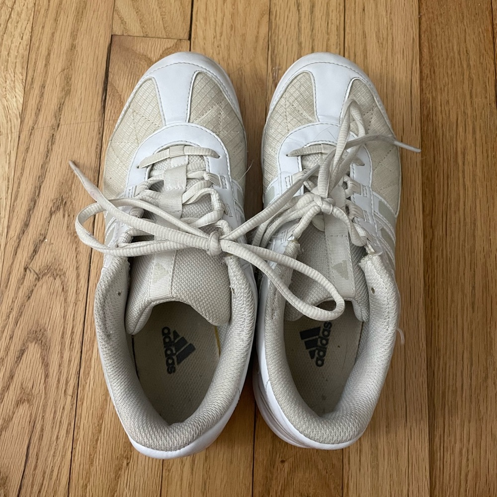 white adidas cheerleading shoes